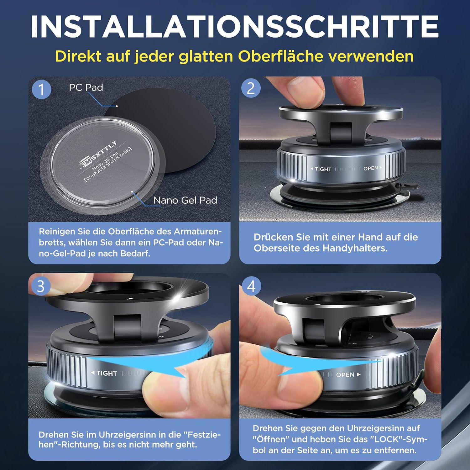 Detalle 2 de MSXTTLY Vmag-S1 magnetische Autohalterung 360°