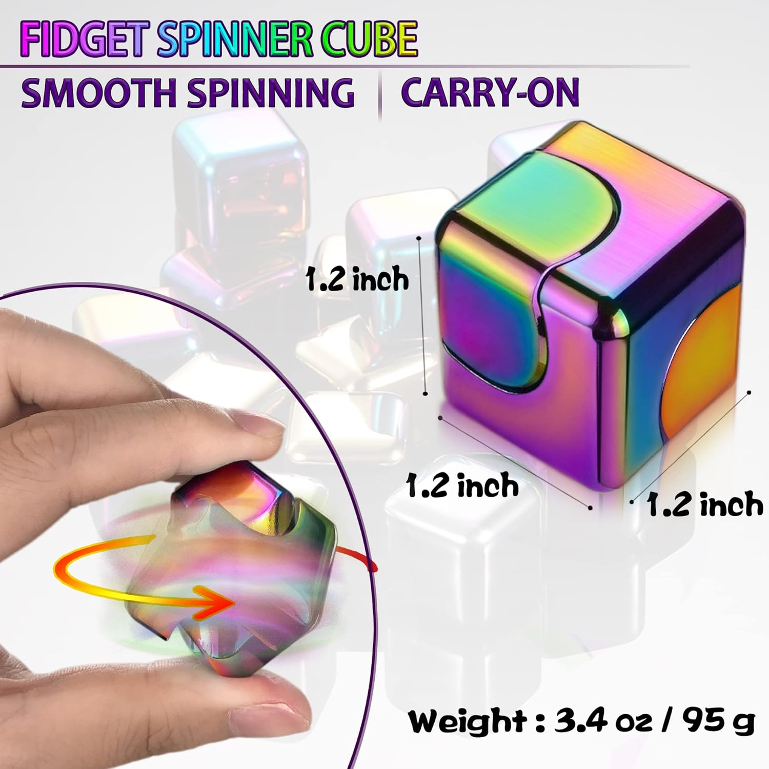 Detalle 2 de Fidget Spinner Cube 1.2 in