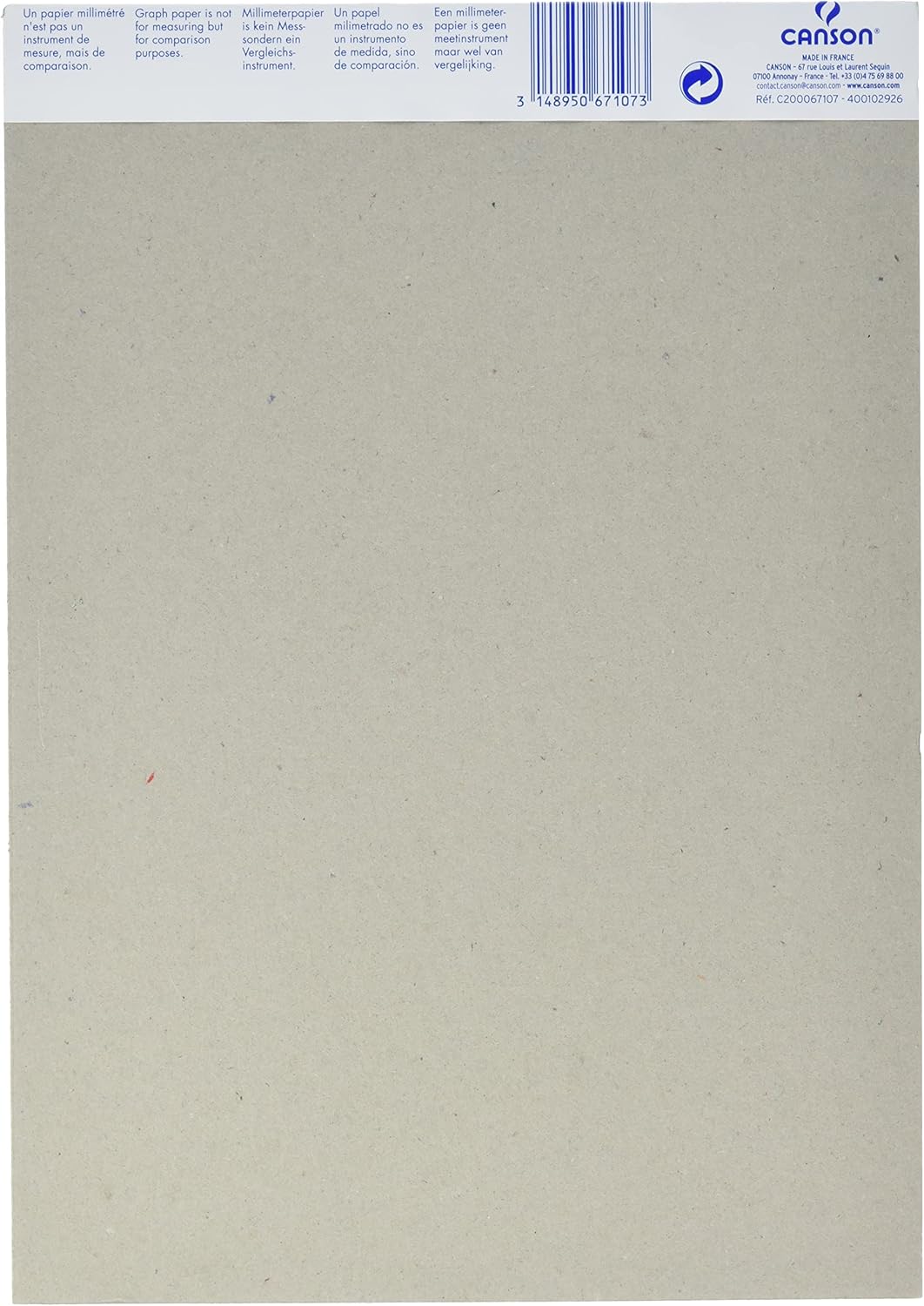 Thumbnail 1 de CANSON Bloc A4 millimétré bleu – 50 feuilles, 90 g/m²