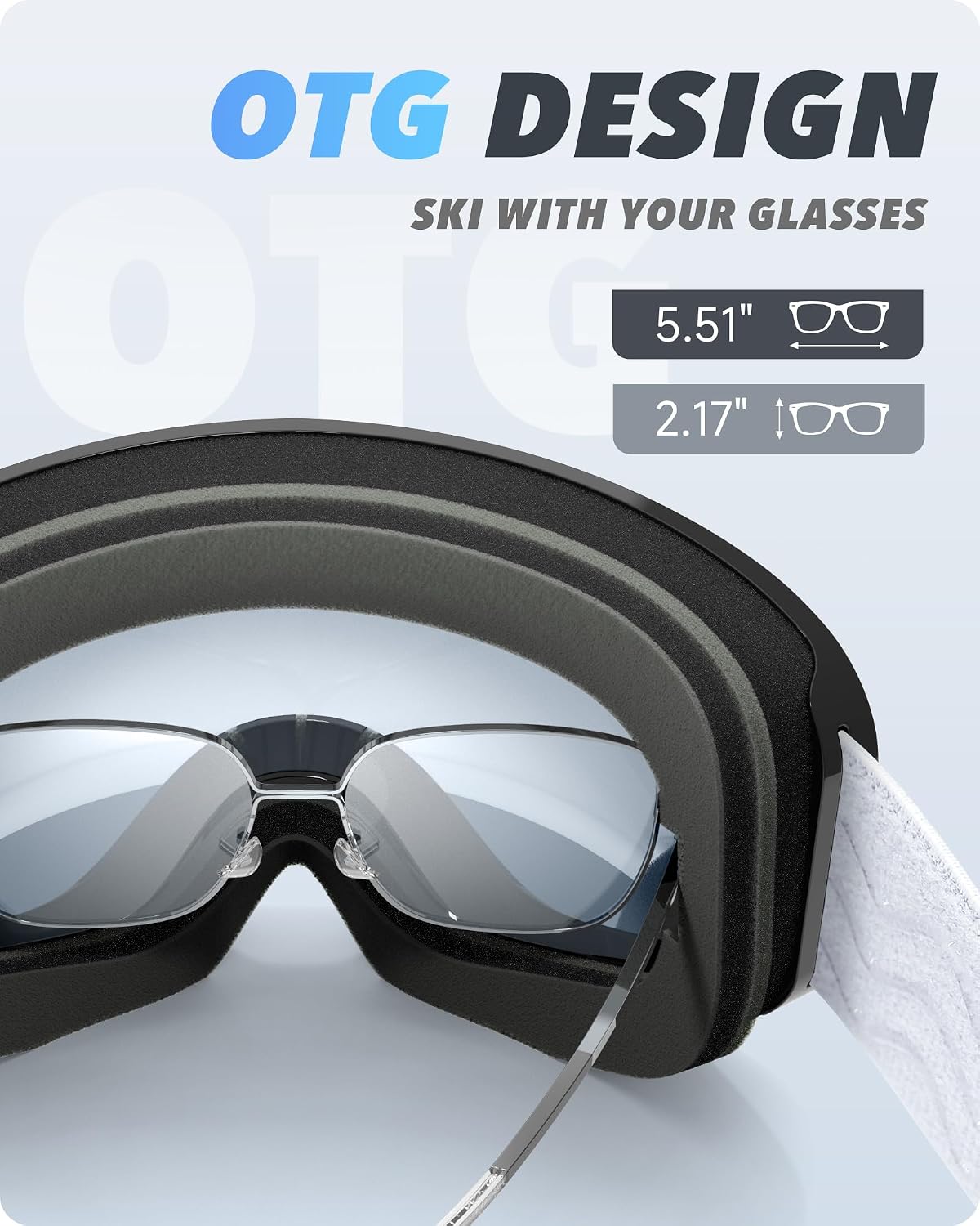 Detalle 2 de RIOROO Ski Goggles 2026 OTG