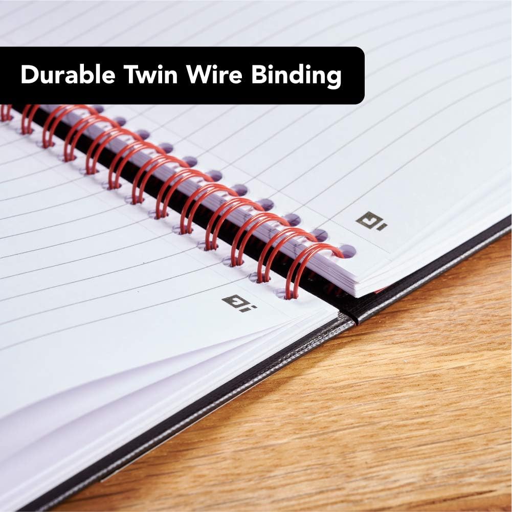 Thumbnail 3 de Oxford Black n' Red A5 Notebook (Pack of 3) – Glossy Hardback, Ruled, 140 pages, Wirebound