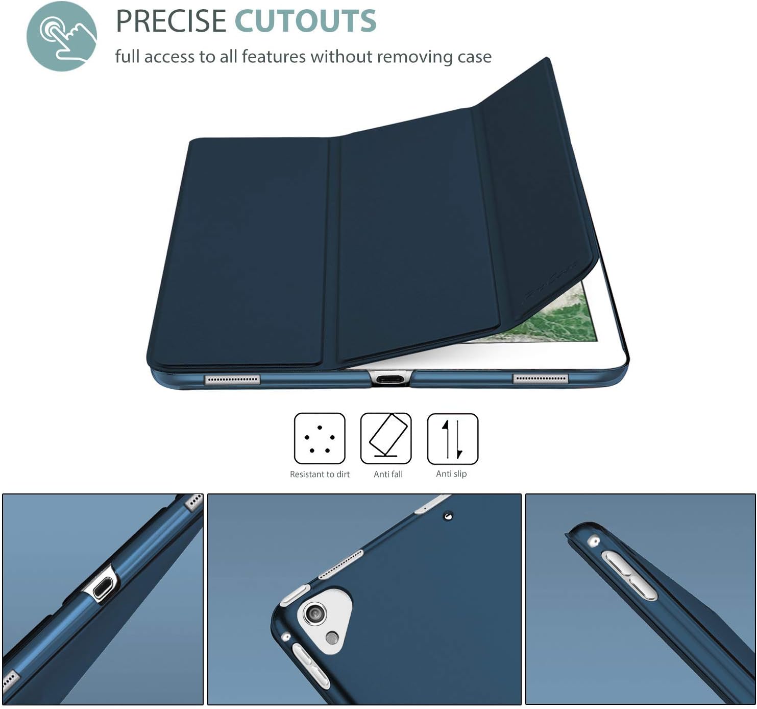 Thumbnail 6 de ProCase Smart Case for iPad Pro 12.9 (1st & 2nd Gen, 2015/2017) with auto Sleep/Wake support – Navy
