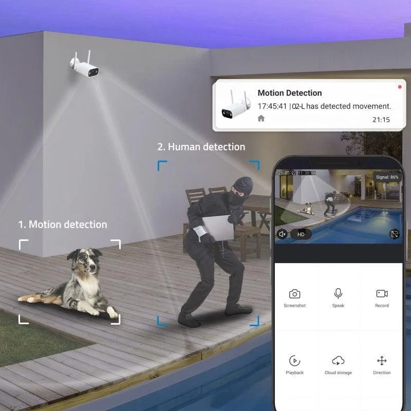 Thumbnail 3 de Nivian NVS-IPC-02-L Cámara IP WiFi 2K con audio bidireccional y visión nocturna
