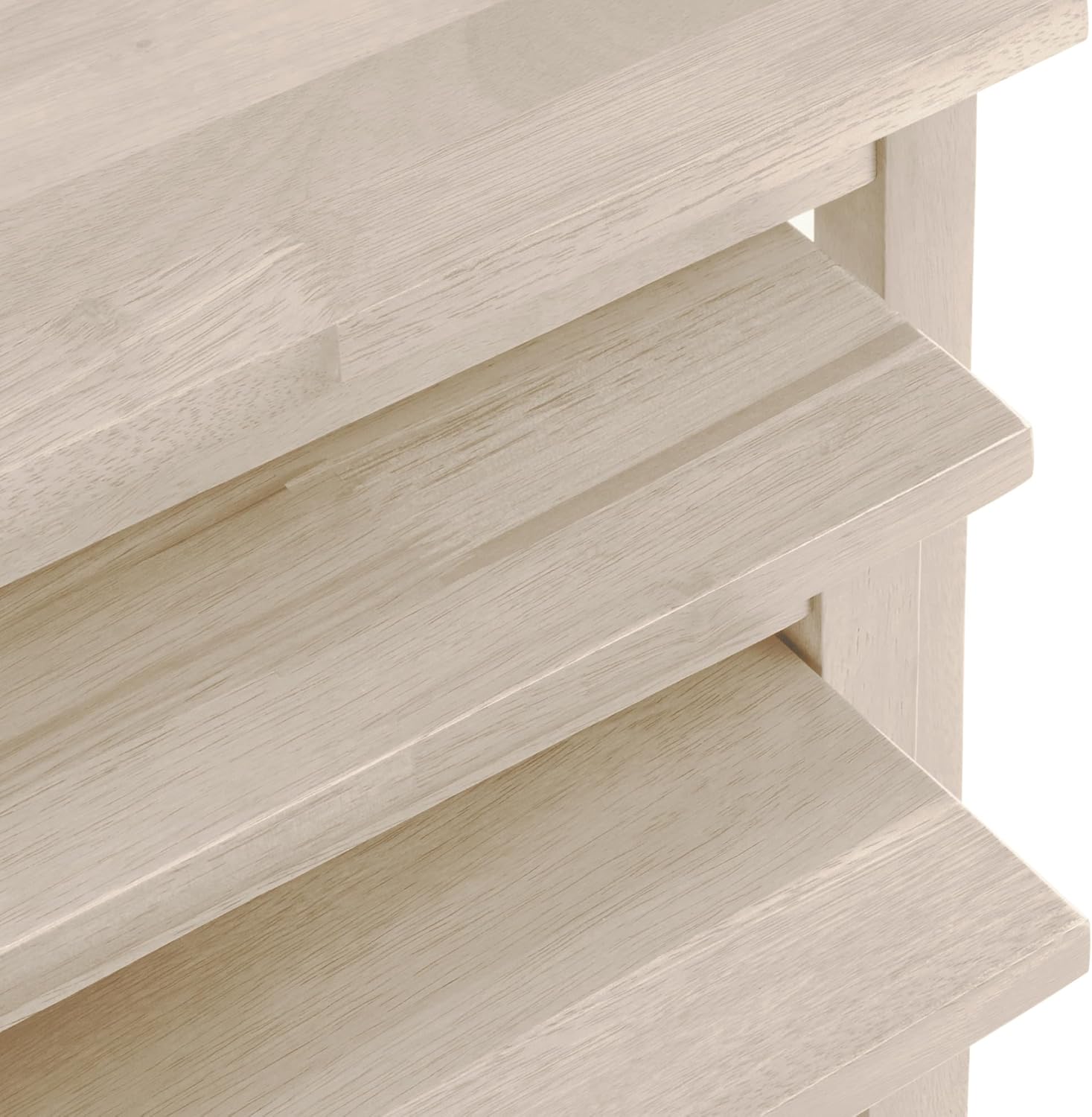 Thumbnail 2 de Julian Bowen Cleo Nest of Tables Set of 3 (White Wash) — stacking oak side tables for small living spaces