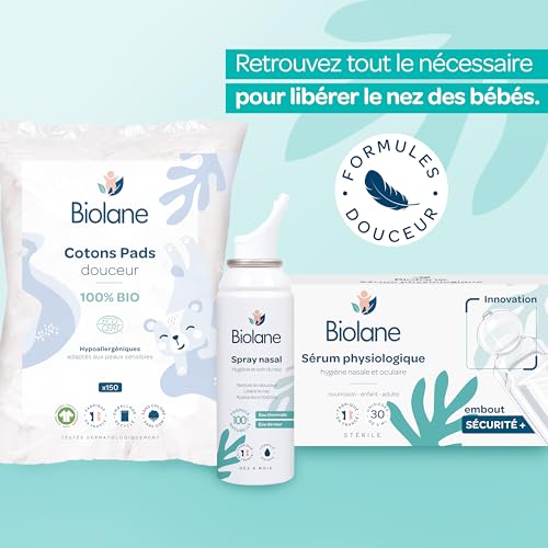 Detalle de Biolane Sérum Physiologique Bébé – Embout Rond – Lot de 3 (90 unidoses de 5 ml)