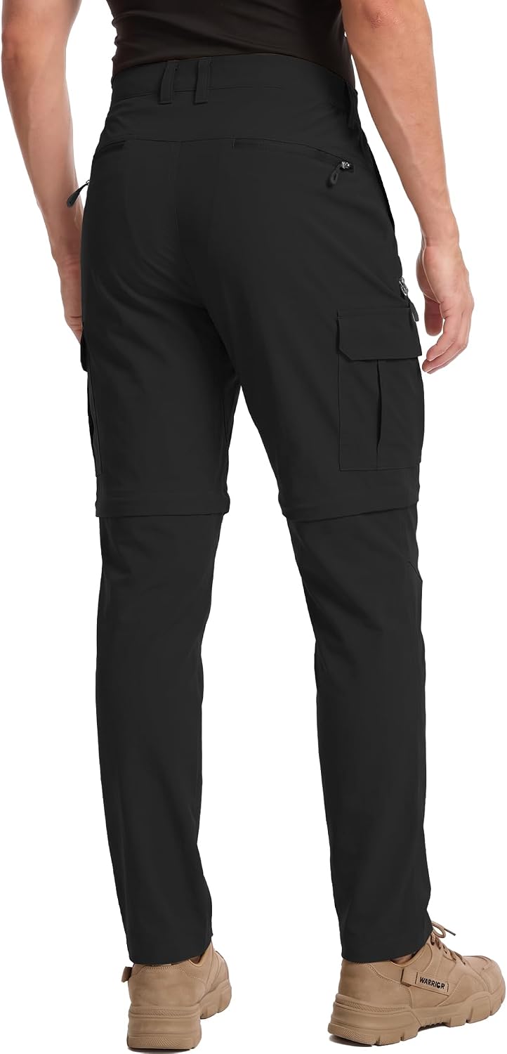 Detalle de NATUVENIX Convertible Men's Hiking Pants, Quick-Dry Stretch with 6 Pockets