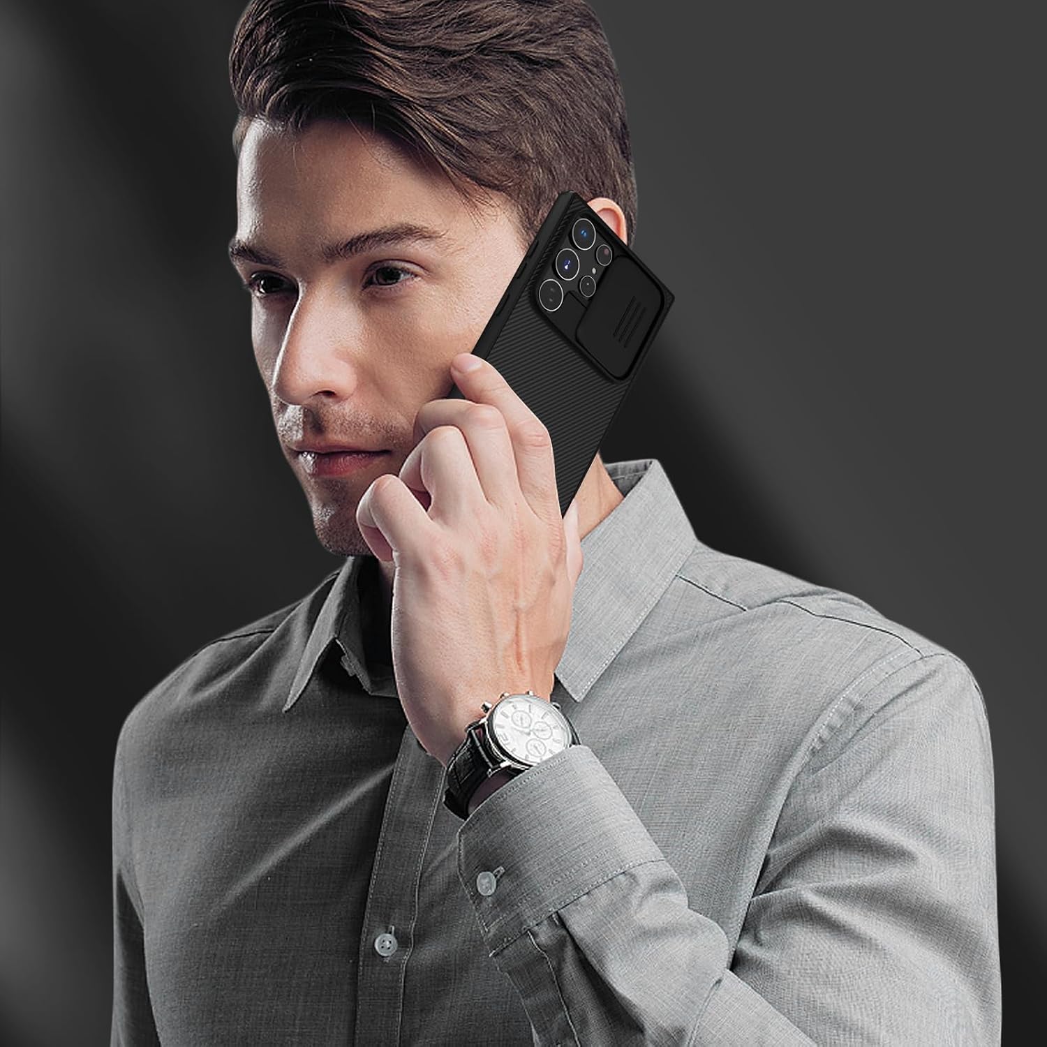 Thumbnail 6 de XTCASE Cover scorrevole per Samsung Galaxy S25 Ultra 5G con protezione fotocamera, rigida antiurto e anti-graffio, nera