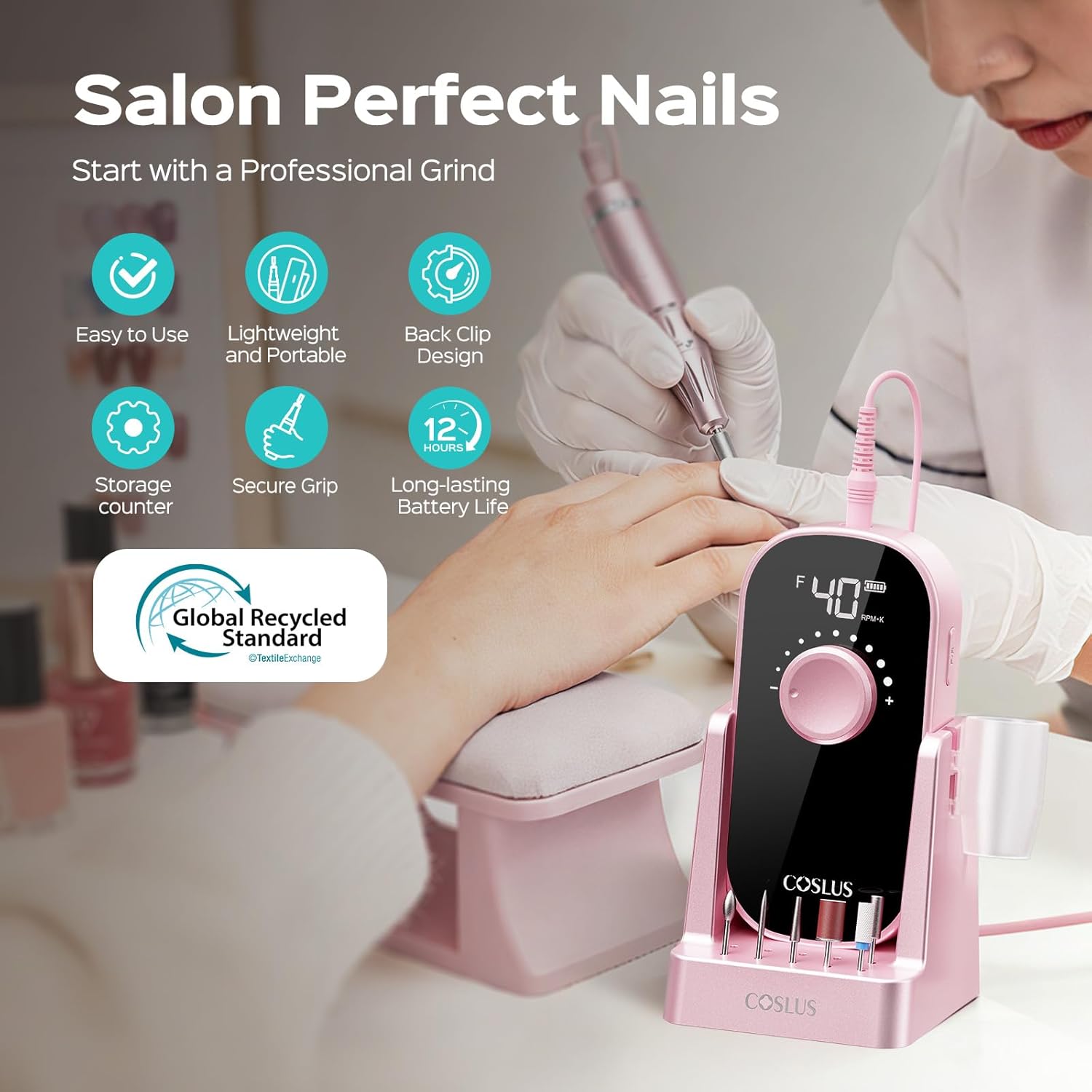 Thumbnail 4 de COSLUS Electric Nail Drill 40000 RPM 💅
