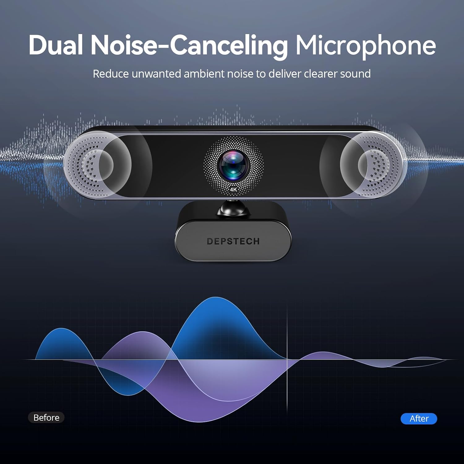 Detalle 2 de DEPSTECH 4K Webcam 1/2.55" Sony sensor