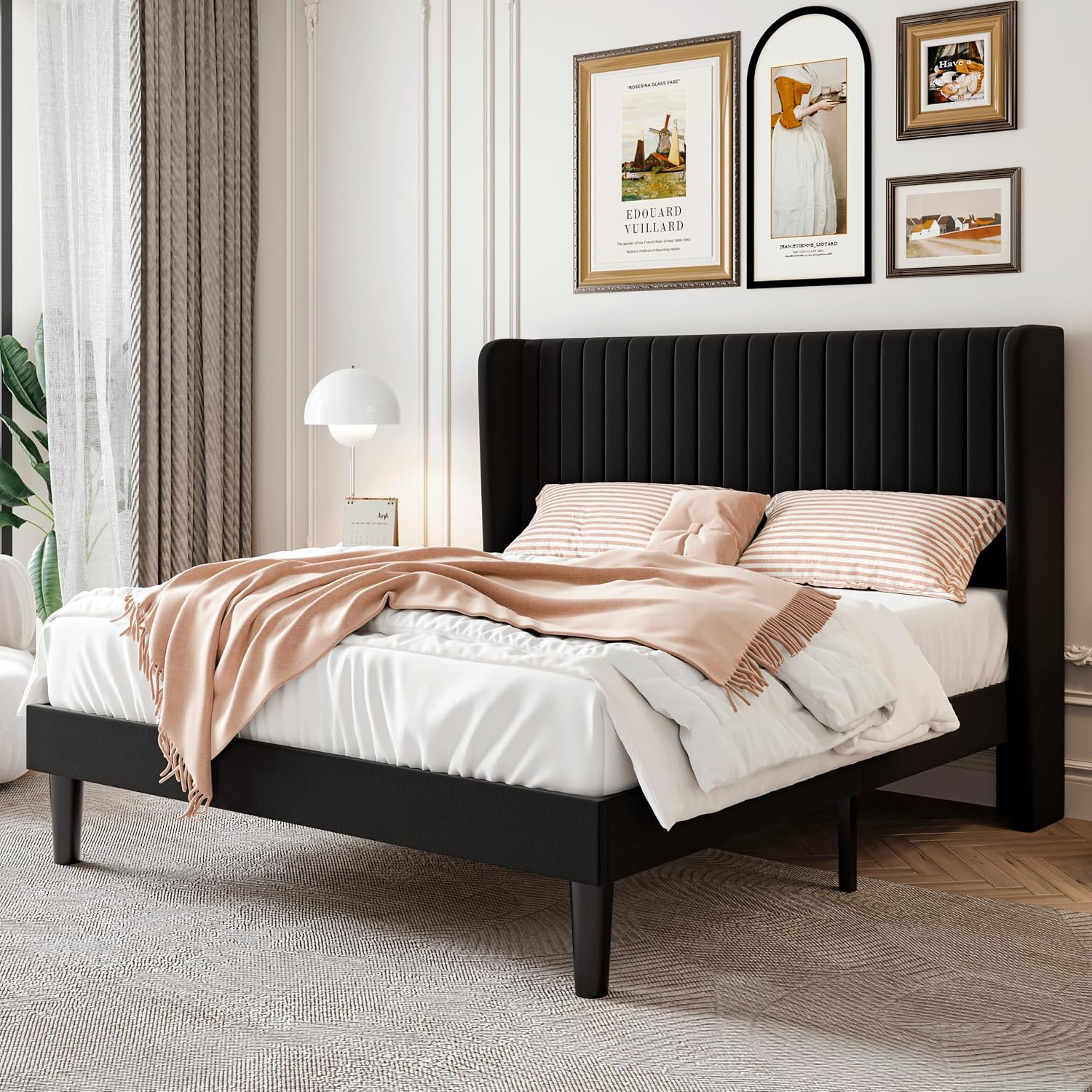 Detalle de SHA CERLIN Queen Bed Frame, Velvet