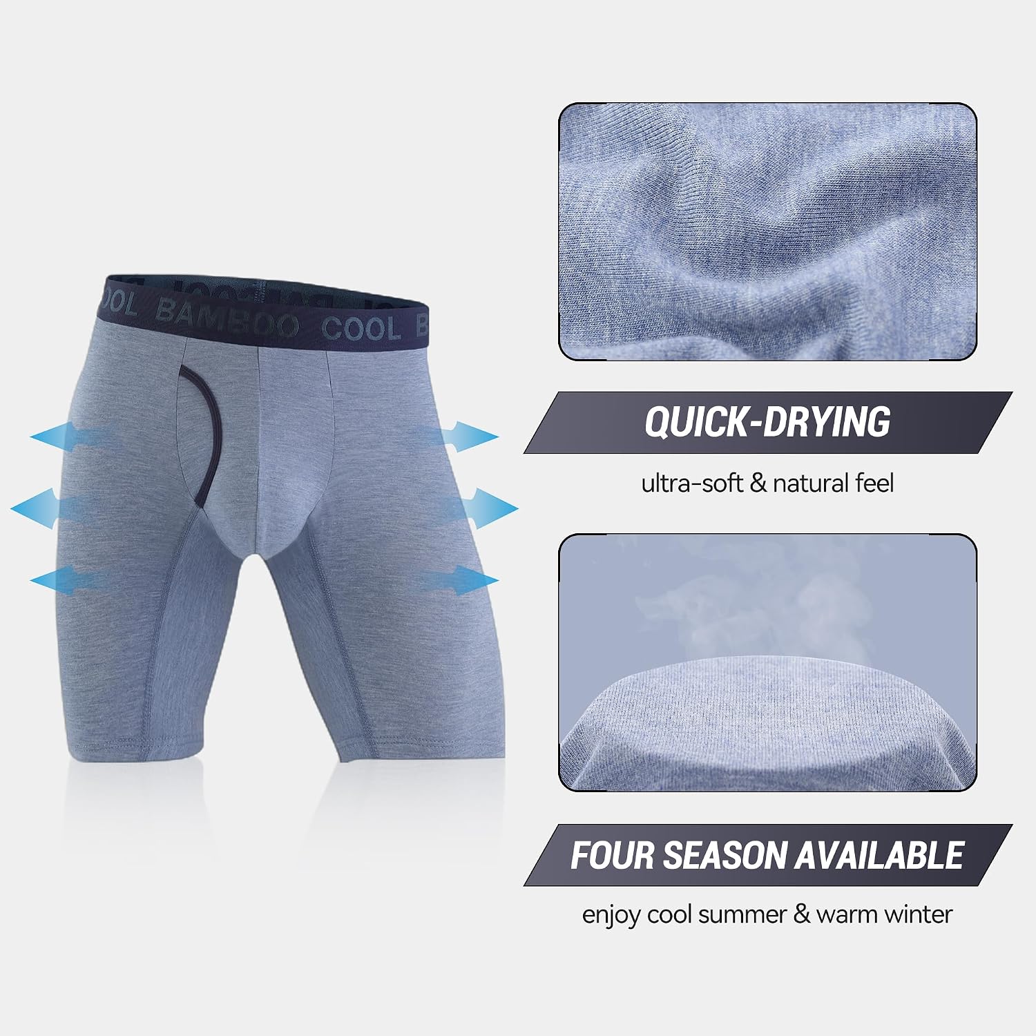Detalle de Bamboo Cool boxer briefs 4-pack