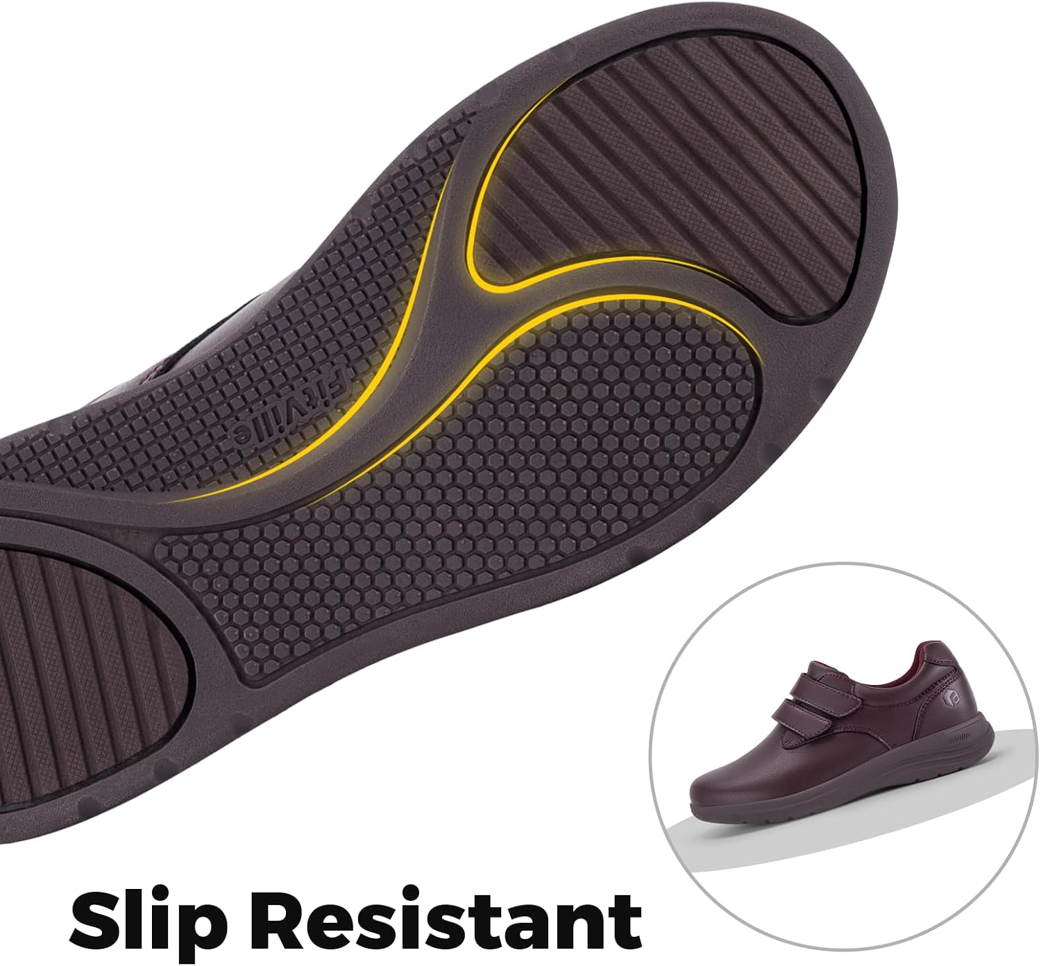 Thumbnail 6 de FitVille wide fit leather shoes with arch support
