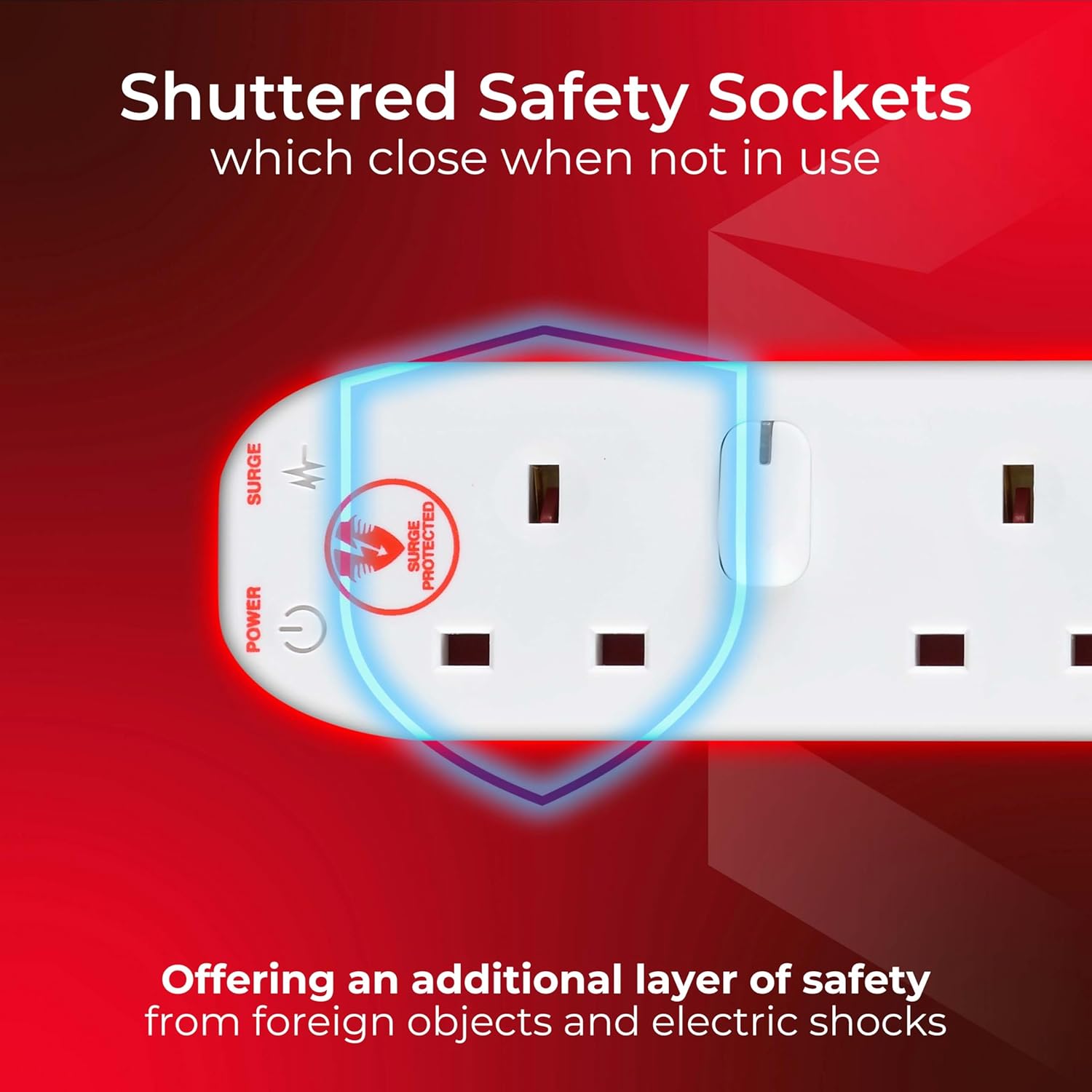 Thumbnail 3 de Masterplug SWSRG4210N Four Socket Extension Lead with 2m Cable and Surge Protection