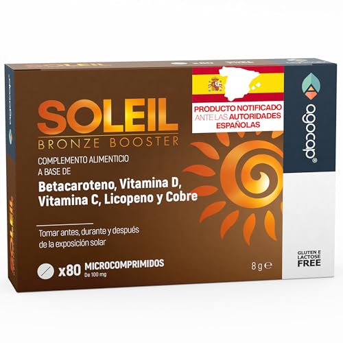 Detalle de Acelerador Bronceado Soleil de Agocap Pharma — 80 tabletas con betacaroteno, cobre, selenio y vitaminas