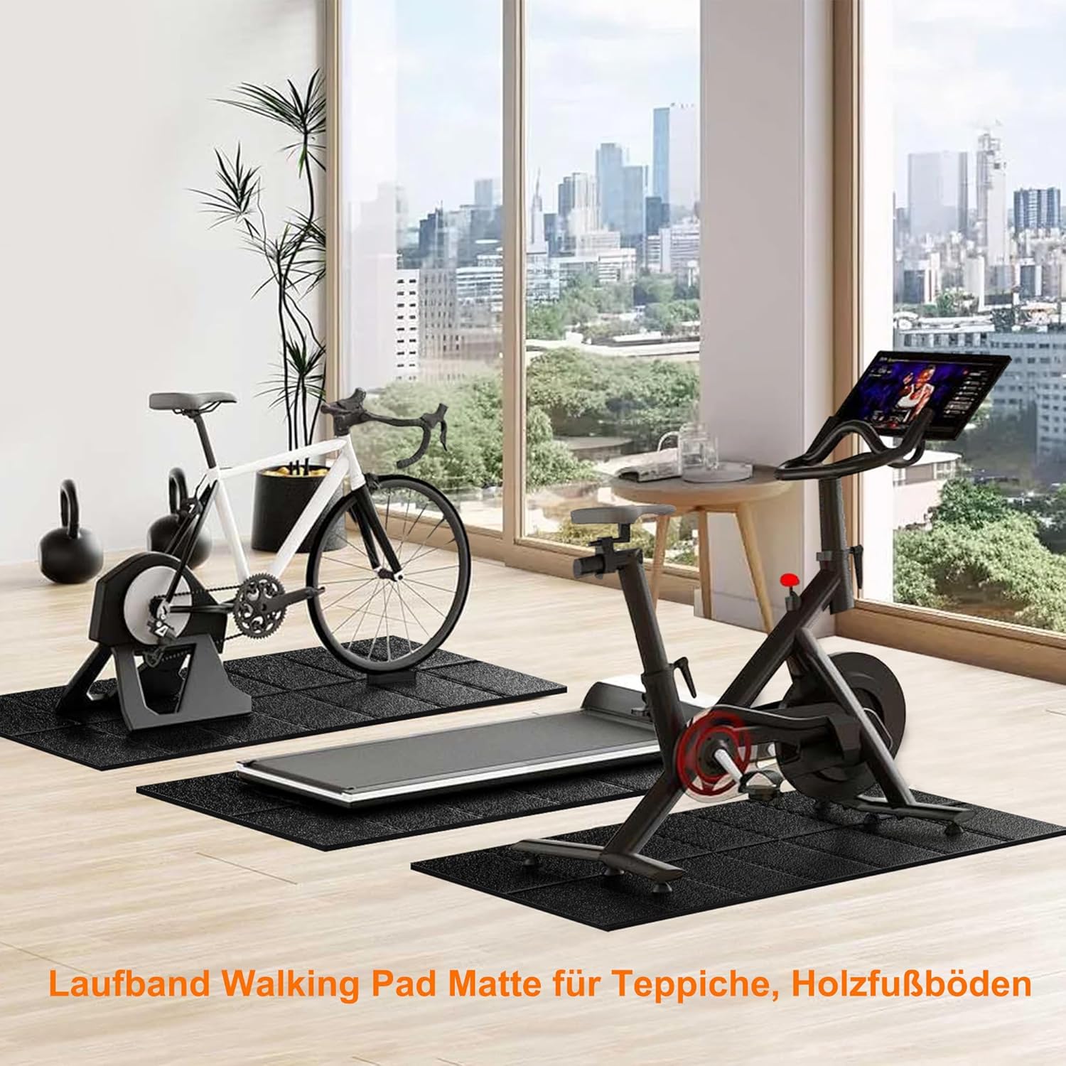 Thumbnail 3 de Laufbandmatte 172 x 61 cm, 6 mm Dicke – faltbar, hochdichte PVC Unterlage für Geräteschutz und Schalldämmung