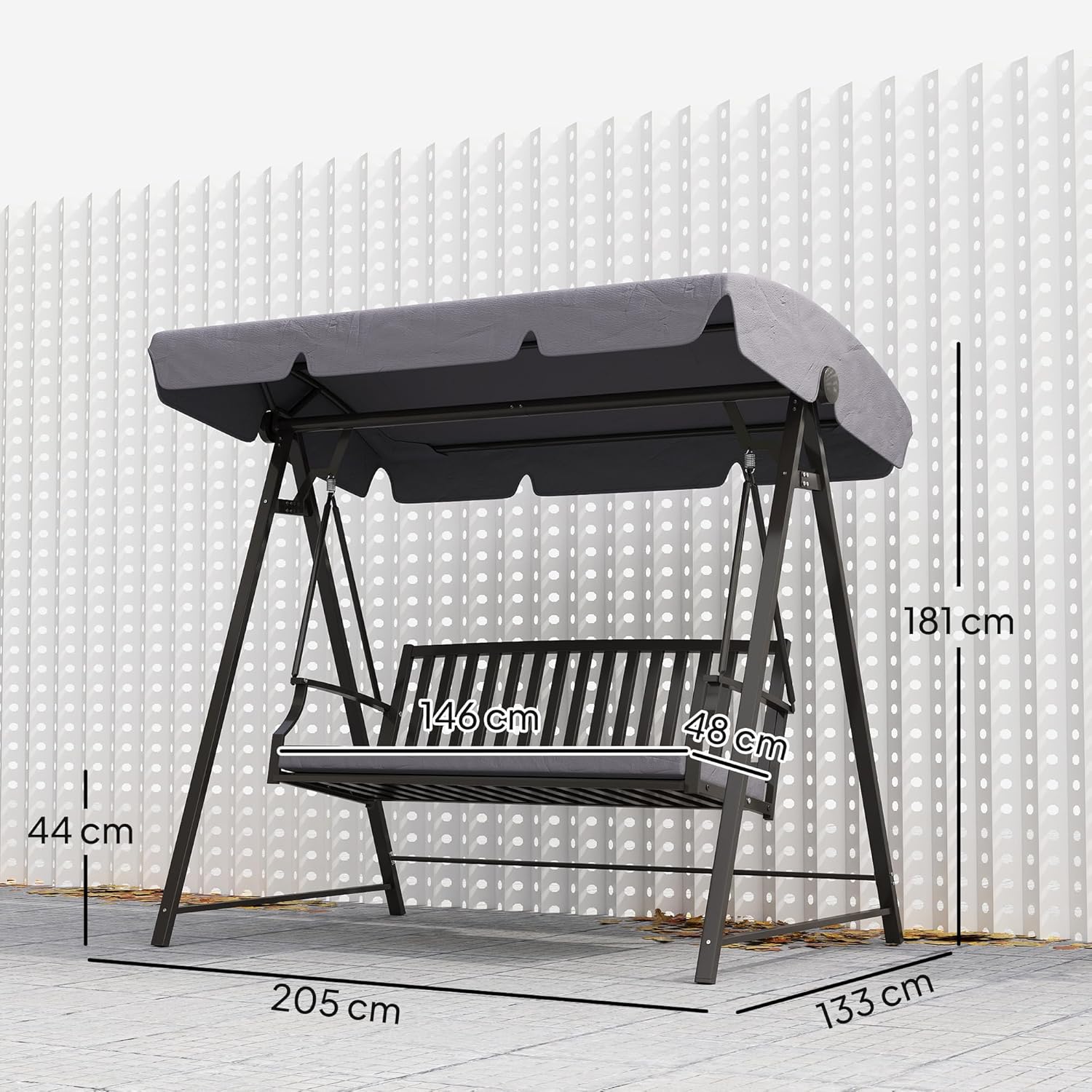 Thumbnail 6 de Outsunny Columpio 3 plazas 360 kg