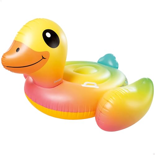 Detalle de Intex 57556 Cavalcabile Papera Giallo: gonfiabile sicuro e vivace per bambini dai 3 anni