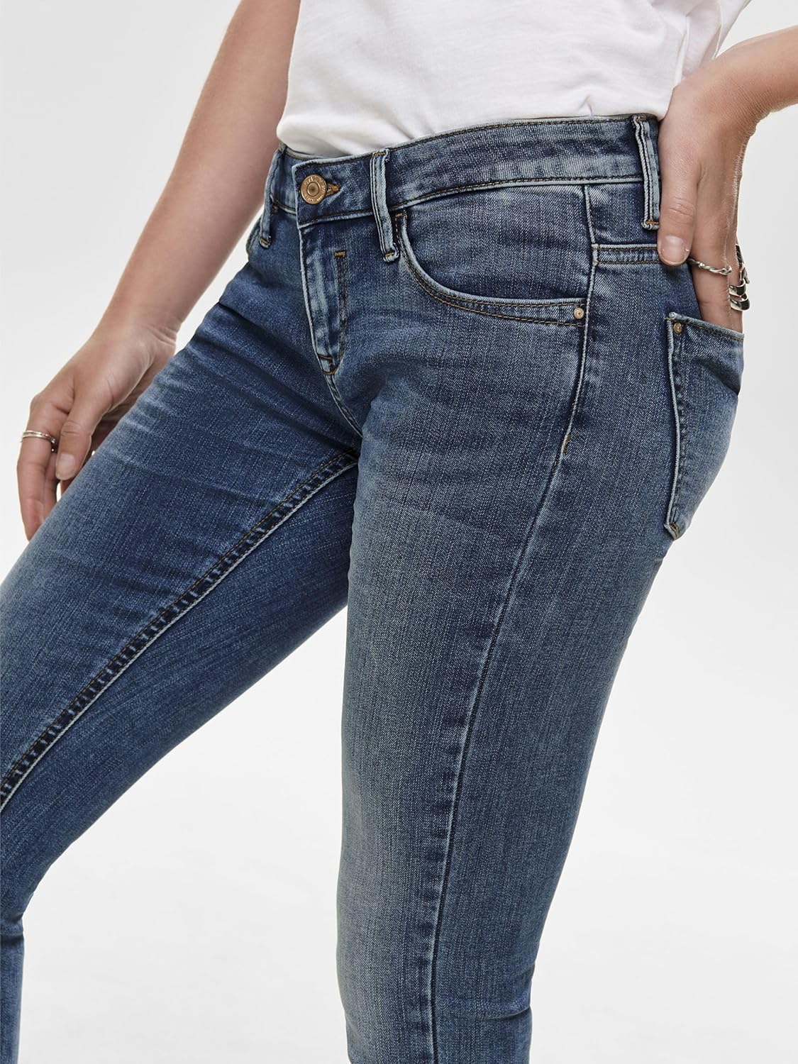 Detalle de ONLY Jean Skinny ONLPOWER à taille moyenne, coupe skinny