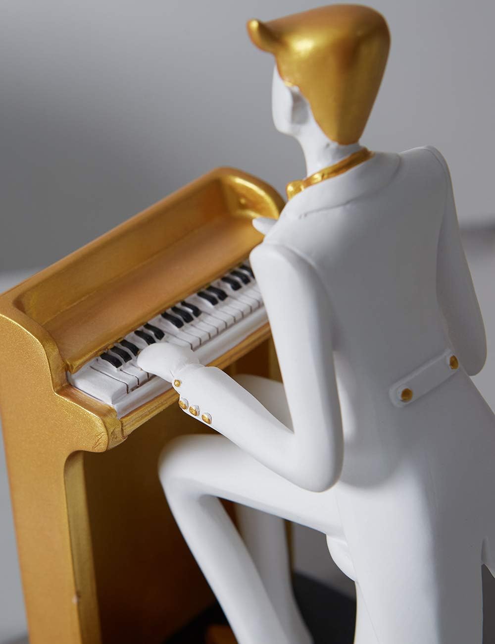 Thumbnail 1 de HAUCOZE Musikfigur mit Klavier-Skulptur – moderne Deko-Statue für Musikliebhaber (22 cm)