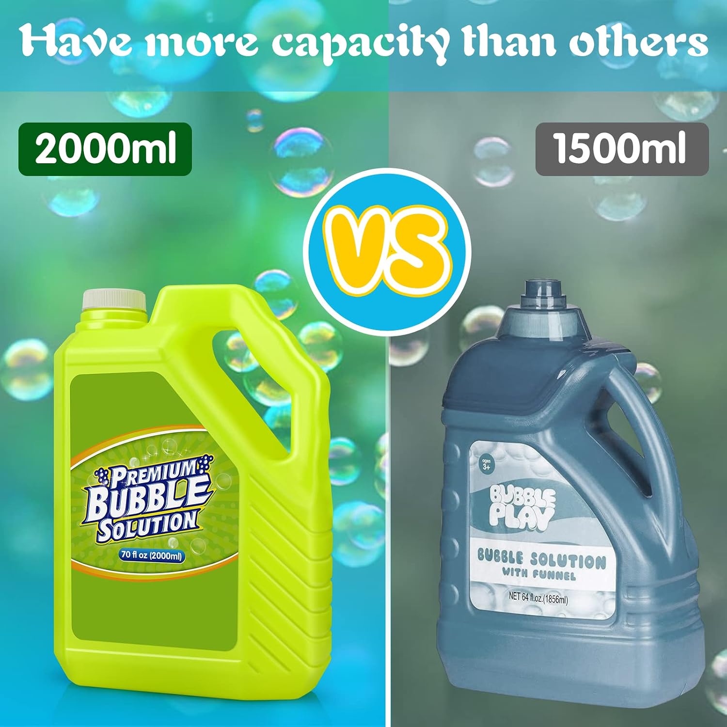 Detalle de Bubble Solution Refill – 70 OZ Premium Bubbles for Bubble Machines, Wands, and More