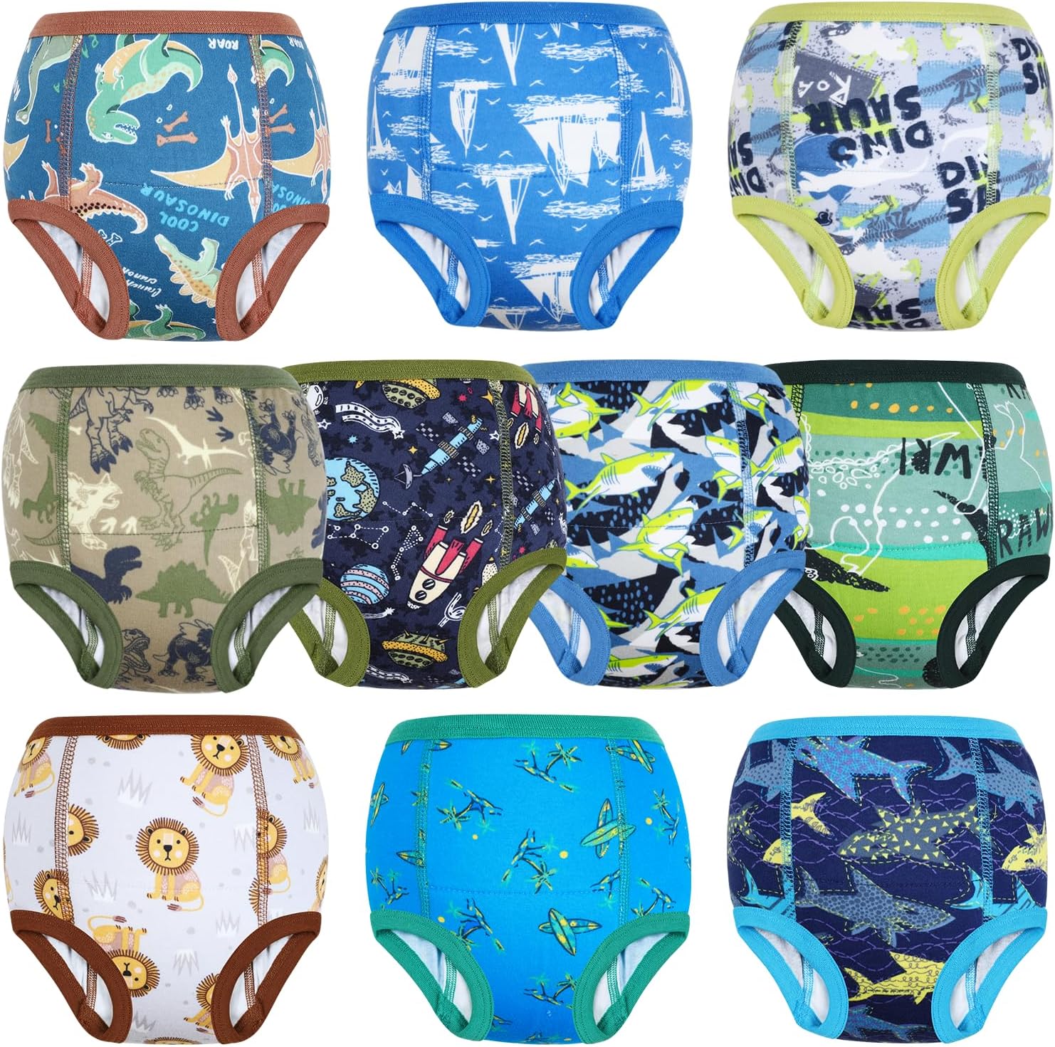 MOEMOE BABY Culotte Apprentissage Propreté Garçon – Ensemble réutilisable 10 paquets
