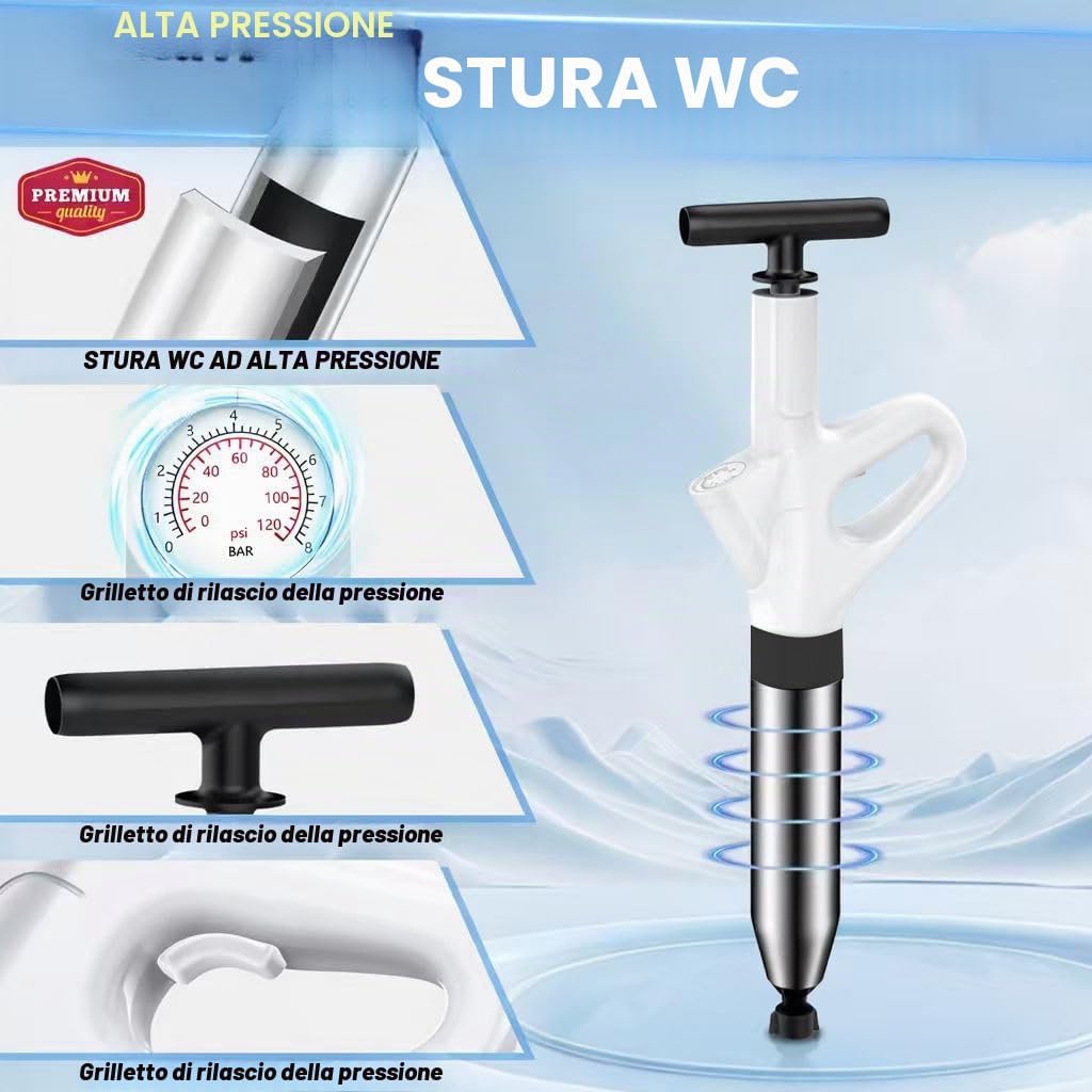 Thumbnail 3 de Stura WC ad alta pressione con manometro visibile - DUREVOLE e versatile per igiene domestica