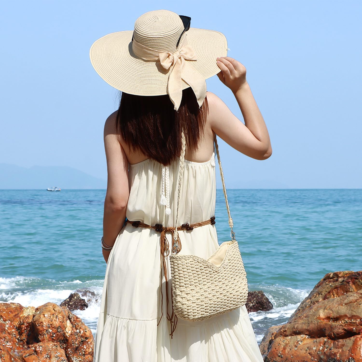 Detalle 2 de Freiesoldaten Handmade Straw Crossbody Pocketbook Bag