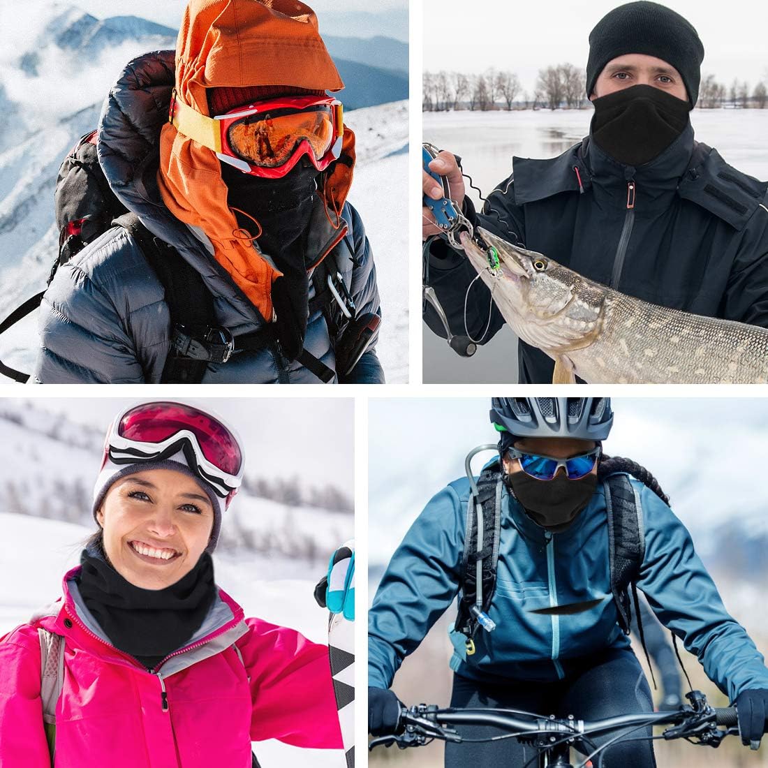 Thumbnail 5 de HEGCOIIE Winter Loop Schal Fleece Halswärmer für Outdoor