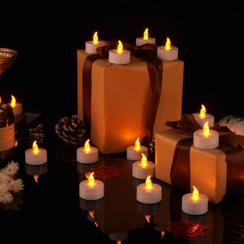Thumbnail 3 de YONGHAOYANG Bougies chauffe-plat LED Lot de 24 – Flamme réaliste, sans feu, Piles CR2032 incluses