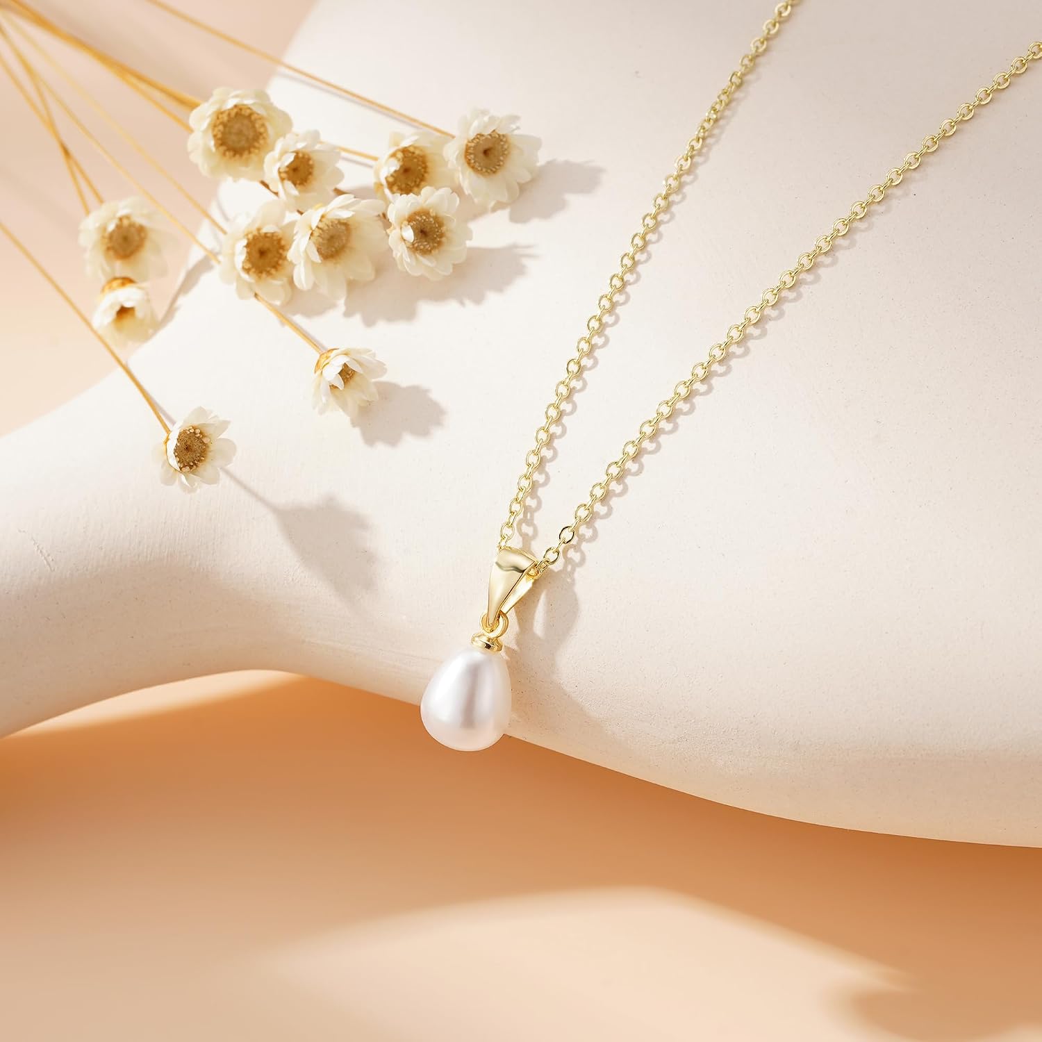 Thumbnail 6 de TINGN Perlenkette 16 Zoll Gold für Damen