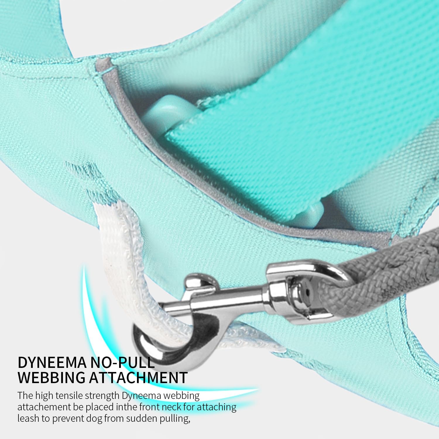 Detalle de Small Combination Dog Harness with Pocket – Adjustable Turquoise (XXS) by SMALL COMBINATION