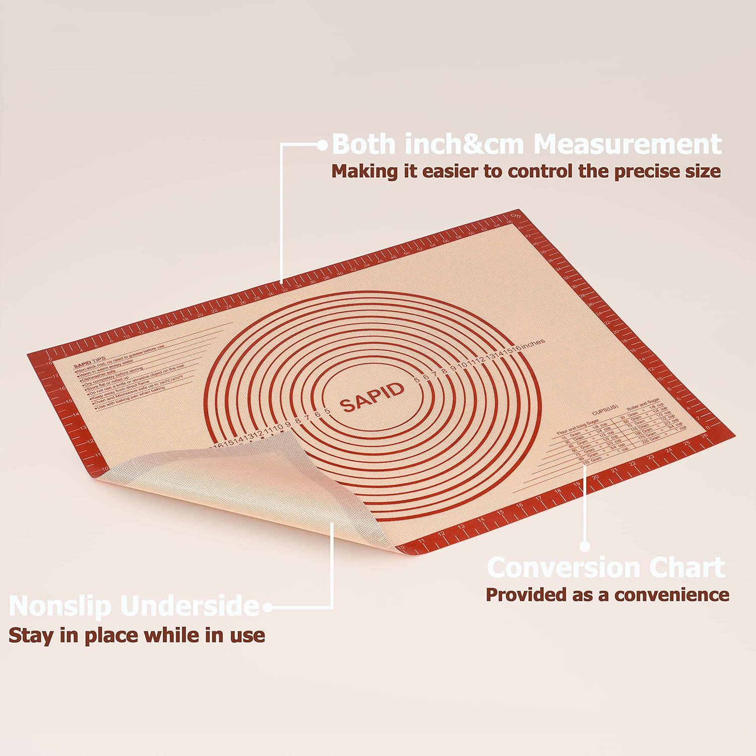 Detalle de Sapid Silicone Pastry Mat 20 x 28 in