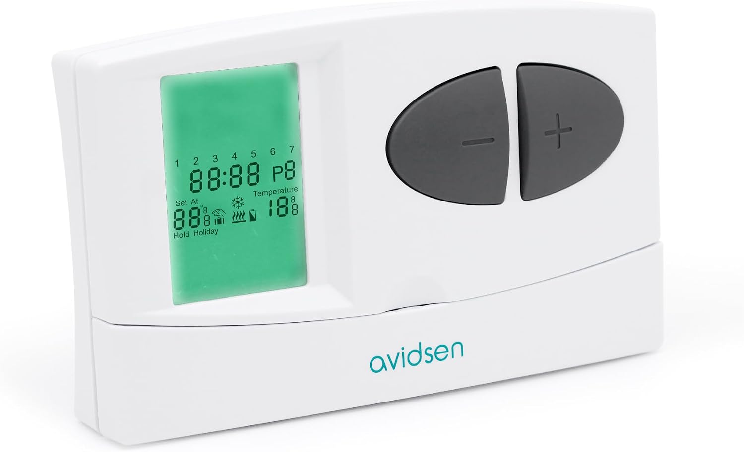 Detalle de Avidsen 103953 7 Giorni – cyfrowy termostat programowalny, biały