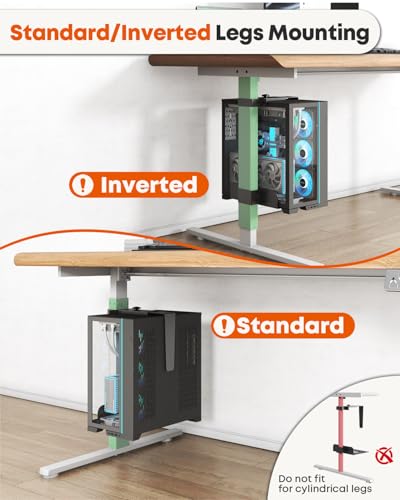 Detalle de PUTORSEN Under Desk PC Mount for Standing Desk with 65×45mm Legs