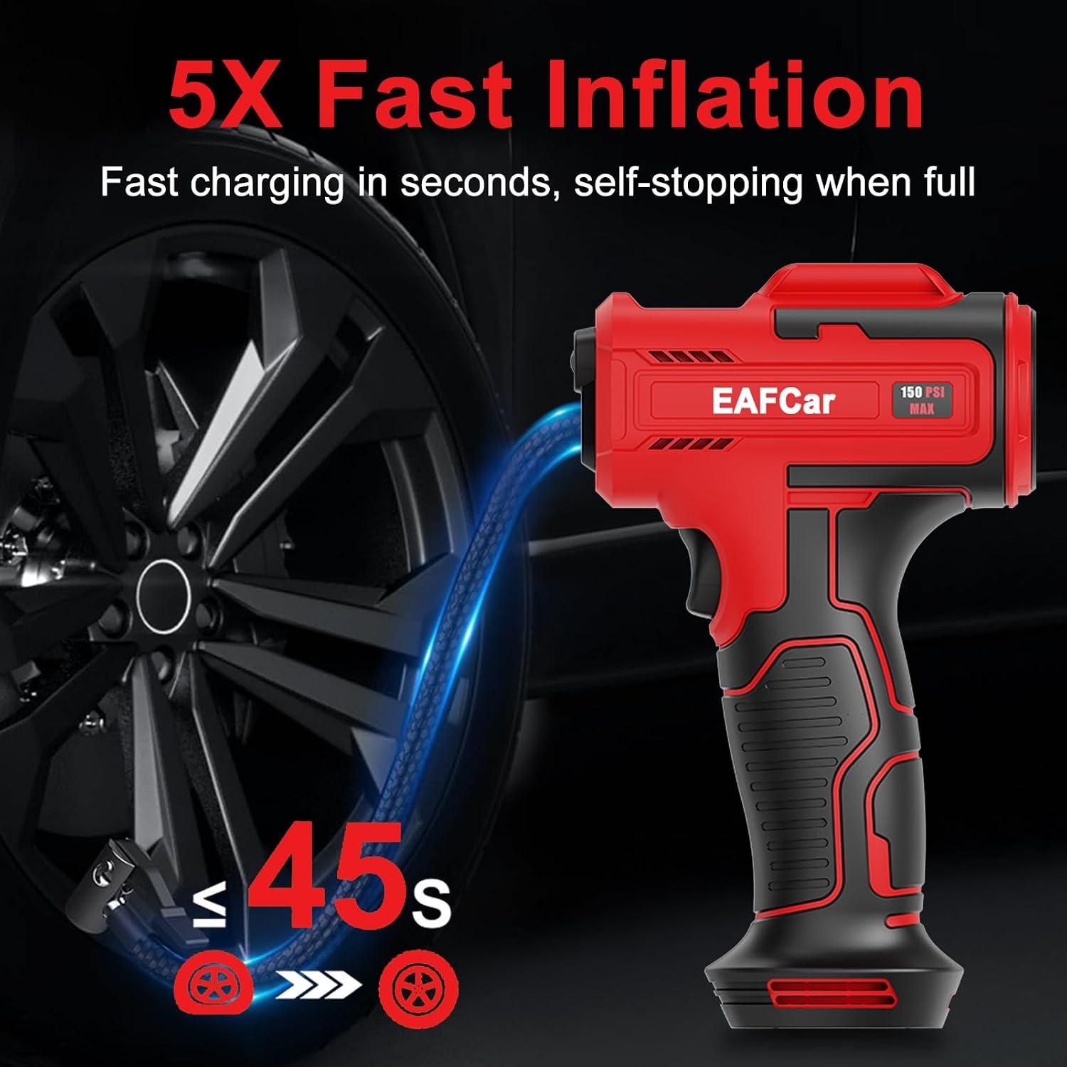 Thumbnail 2 de EAFCar Cordless Tyre Inflator 150 PSI ⛽