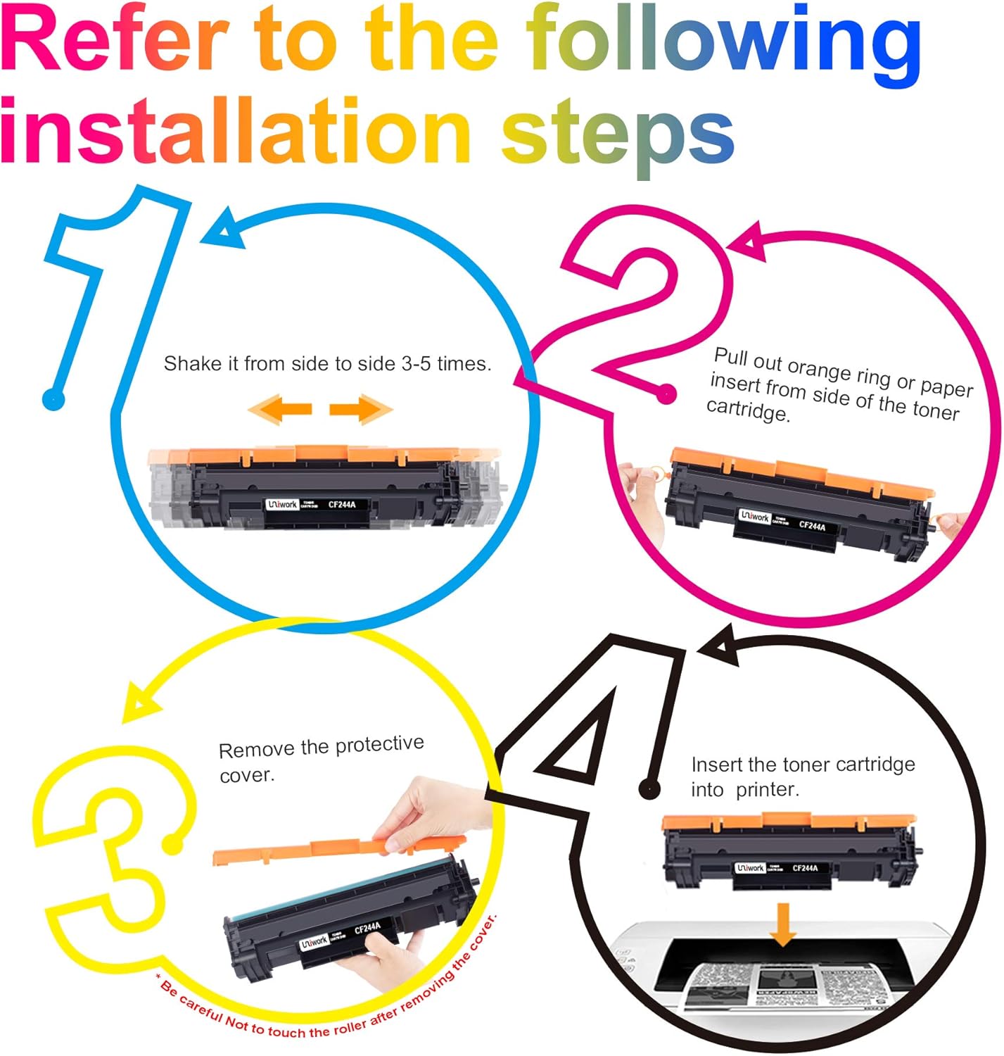 Thumbnail 6 de Uniwork 44A CF244A Toner Schwarz, 2er-Pack