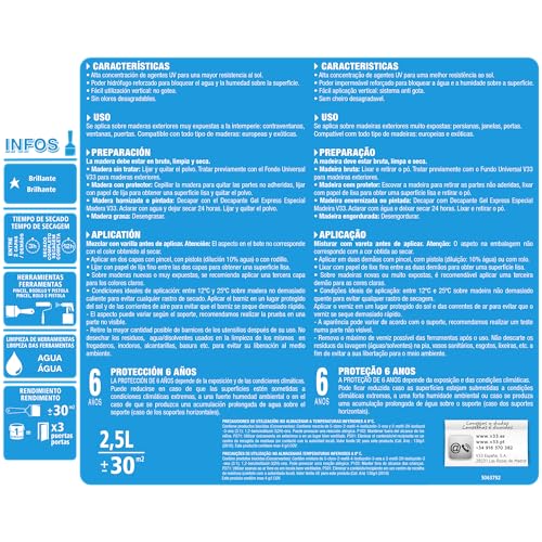 Detalle 2 de V33 Barniz Protect Brillante Barniz 2,5l