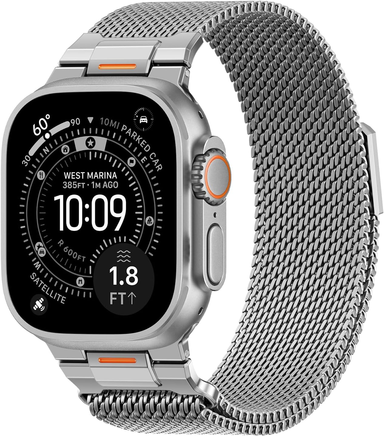 Detalle de SOLOLUP Milanese Loop strap 49mm for Apple Watch
