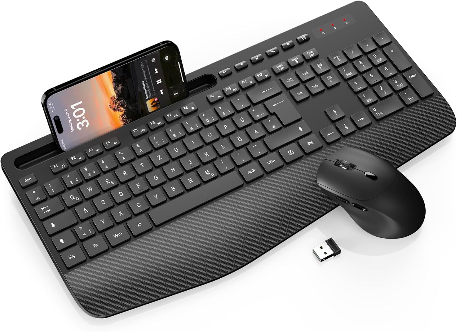Detalle de Kabellos Tastatur Maus Set 2,4 GHz Ergonomisch