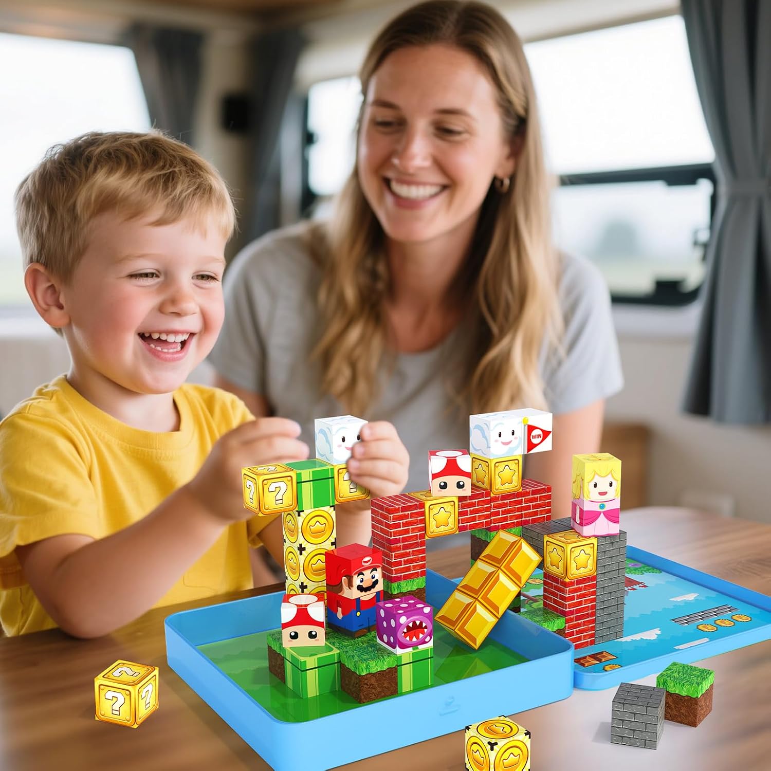 Thumbnail 1 de Magnetische Bausteine Reiseset – 49 Teile, 2-in-1 Eisenbox, STEM Lernspielzeug ab 3 Jahren