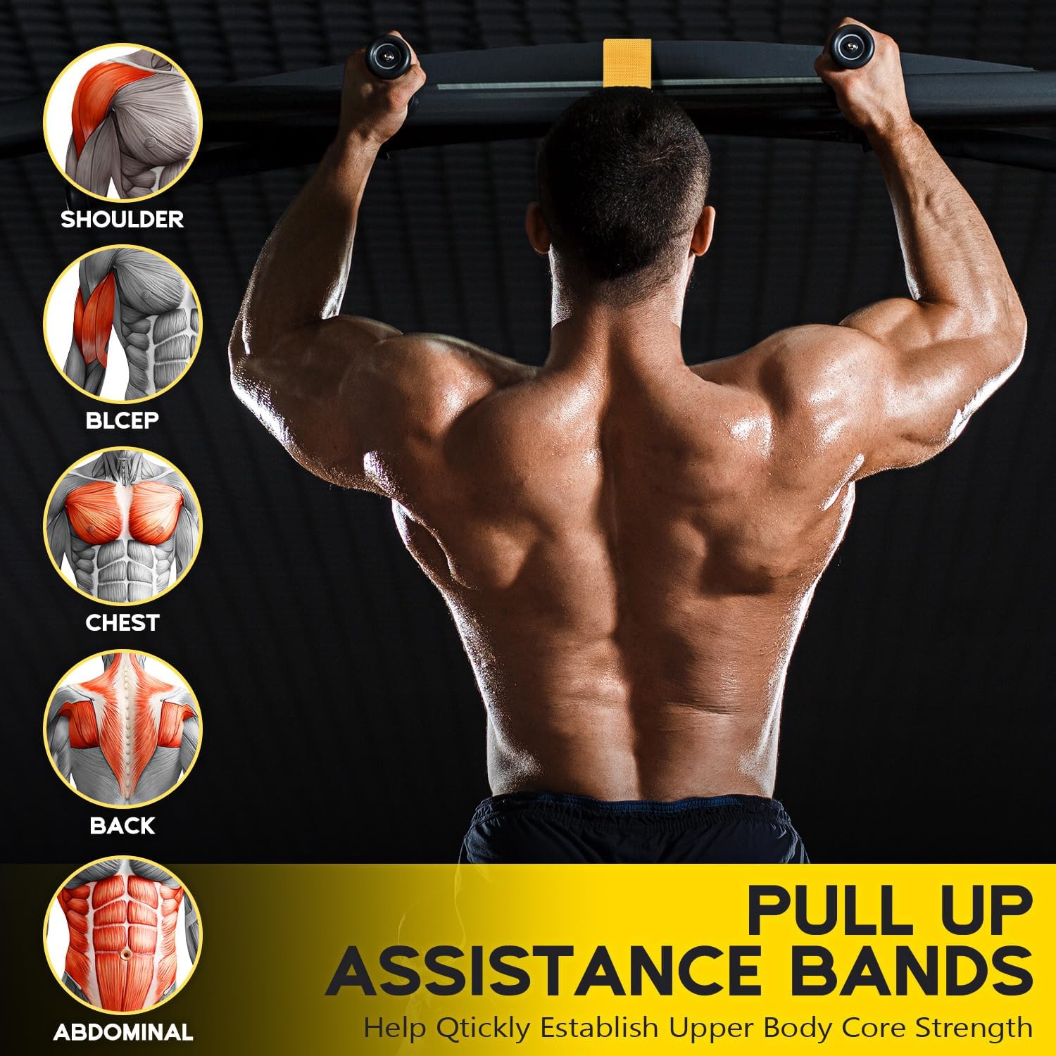 Detalle 2 de HOXWC Pull Up Assistance Bands 3-pack ๐