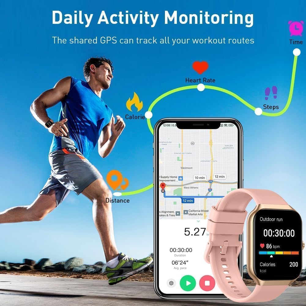 Thumbnail 5 de Smart Watch for Men and Women with Calling, 1.96" Display and 115+ Sports Modes