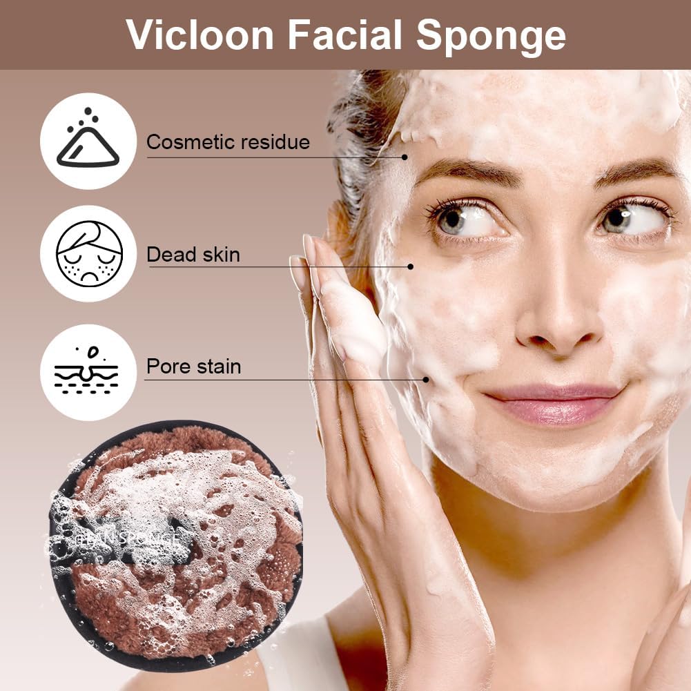 Detalle de Vicloon Set Pennelli Make up 40 strumenti (20 pennelli, spugne e accessori) per fondotinta, occhi e cipria