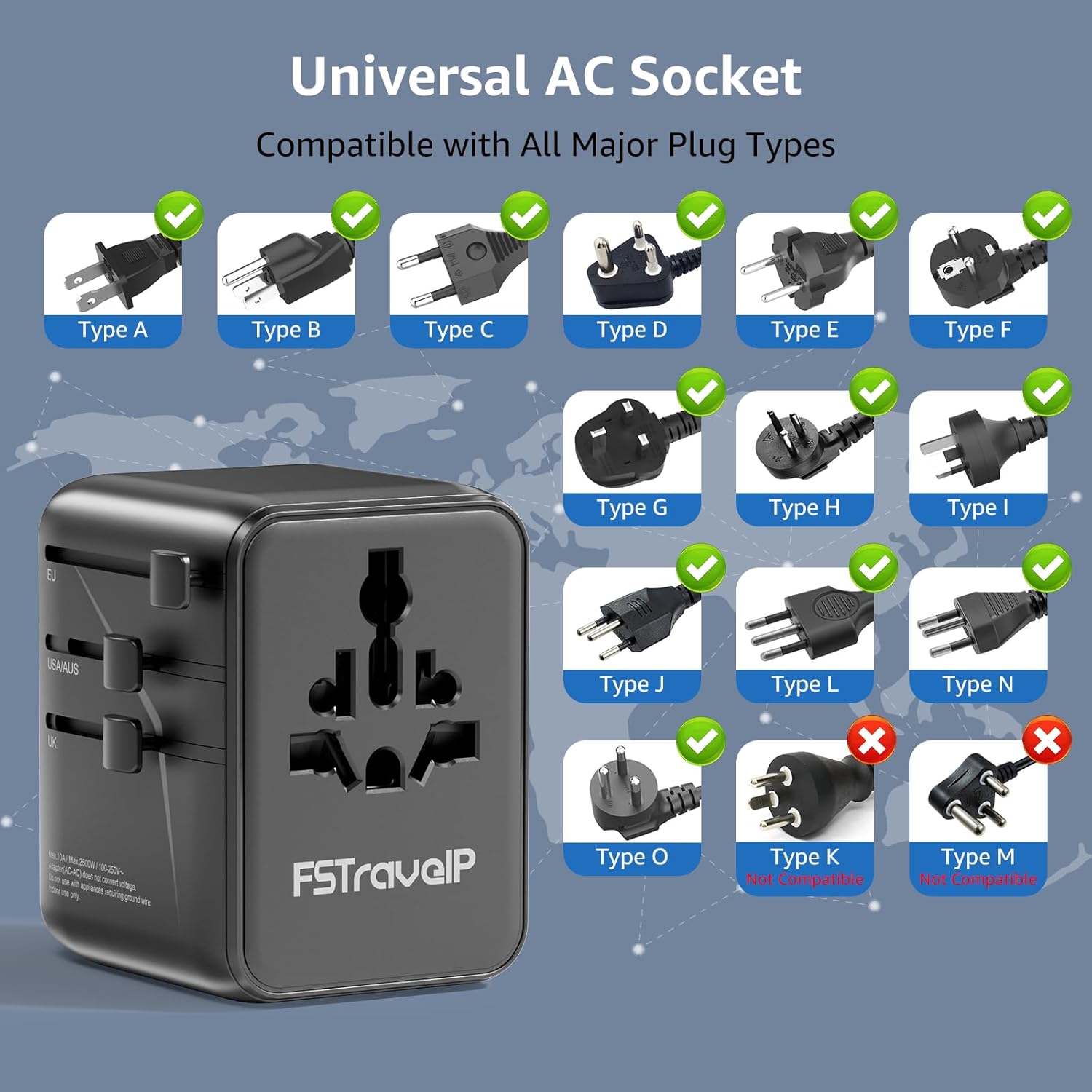 Thumbnail 4 de Universal Travel Adapter 70W Fast Charge