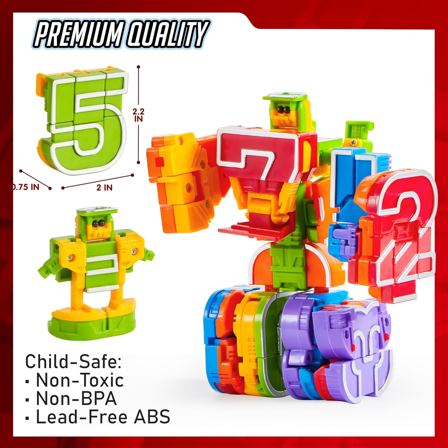 Thumbnail 6 de JOYIN Number Bots 10-piece educational set for kids 🎲