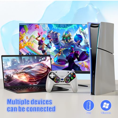 Thumbnail 5 de Gamrombo RGB Wireless Controller für PS5/PC/iOS/Android – Bluetooth Gamepad mit Back Paddles, Touchpad und RGB
