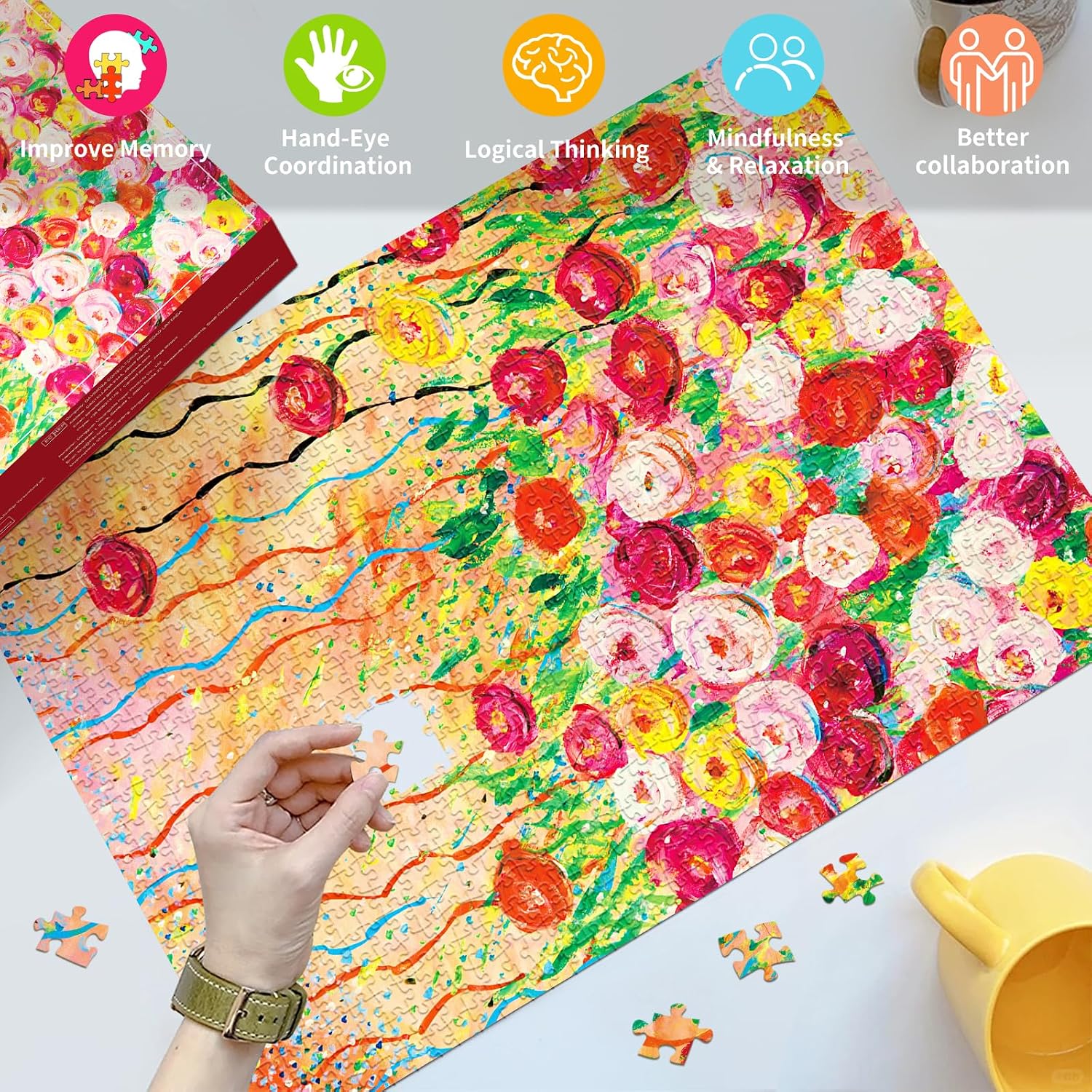 Detalle 1 de HUADADA 1,000-piece jigsaw puzzle