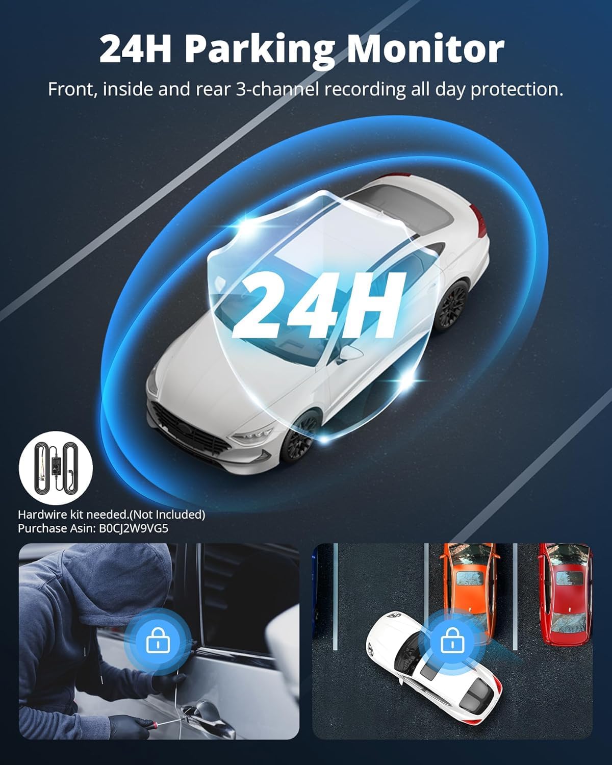Detalle 2 de Kingslim 3-Channel Dash Cam O3PRO