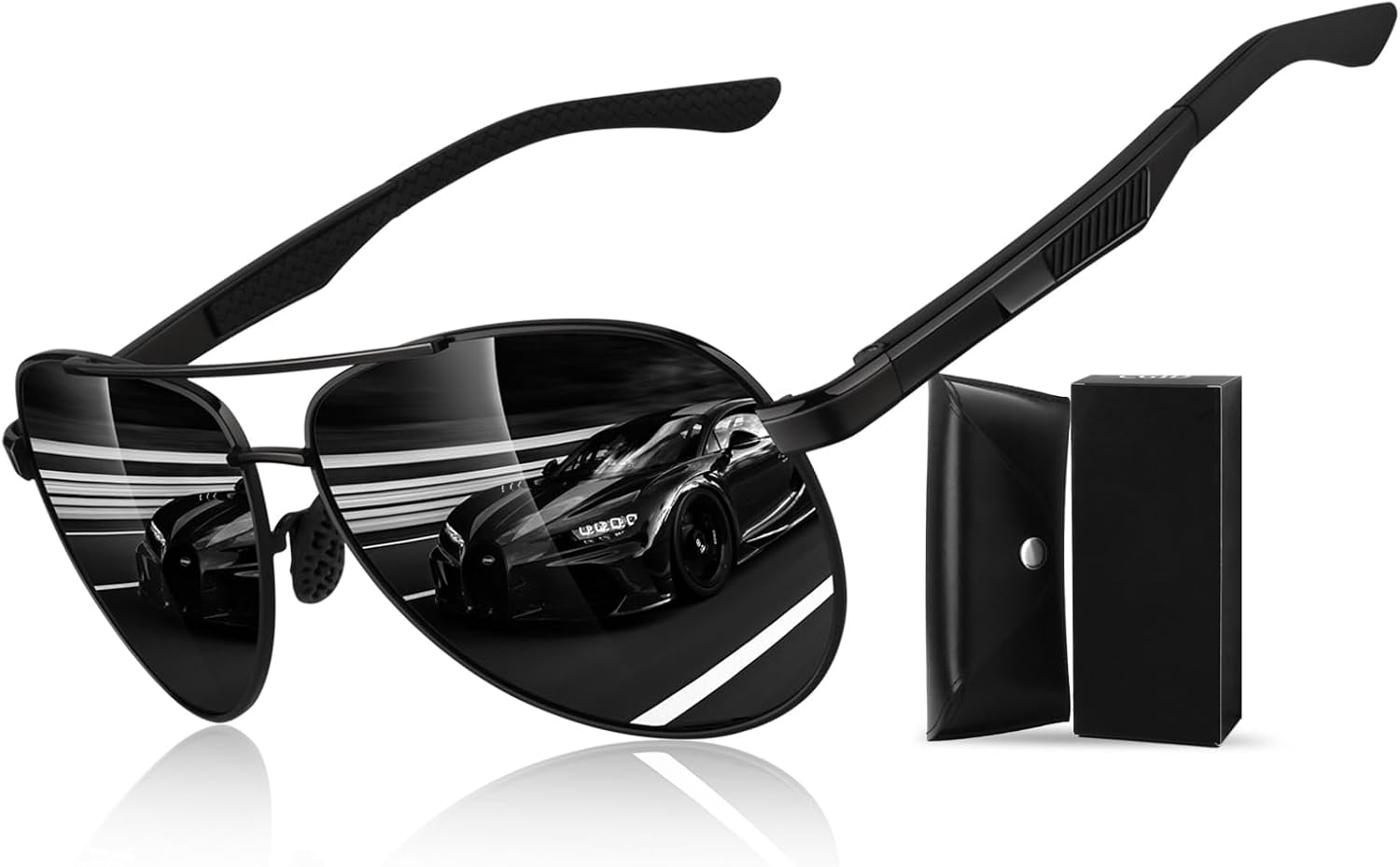 Detalle de CGID GA61 gafas de sol piloto Al-Mg UV400