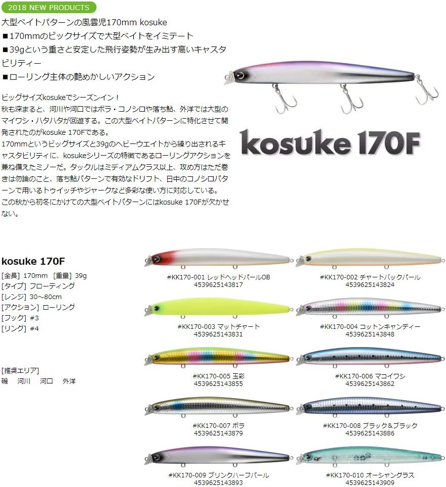 Detalle 2 de アムズデザイン(ima) #KK170-007 kosuke 170F ミノー フローティング 170mm